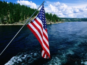 holger-leue-american-flag-on-boat-lake-coeur-d-alene-coeur-d-alene-idaho