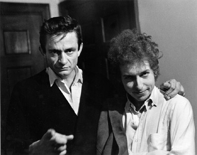 Johnny Cash and Bob Dylan